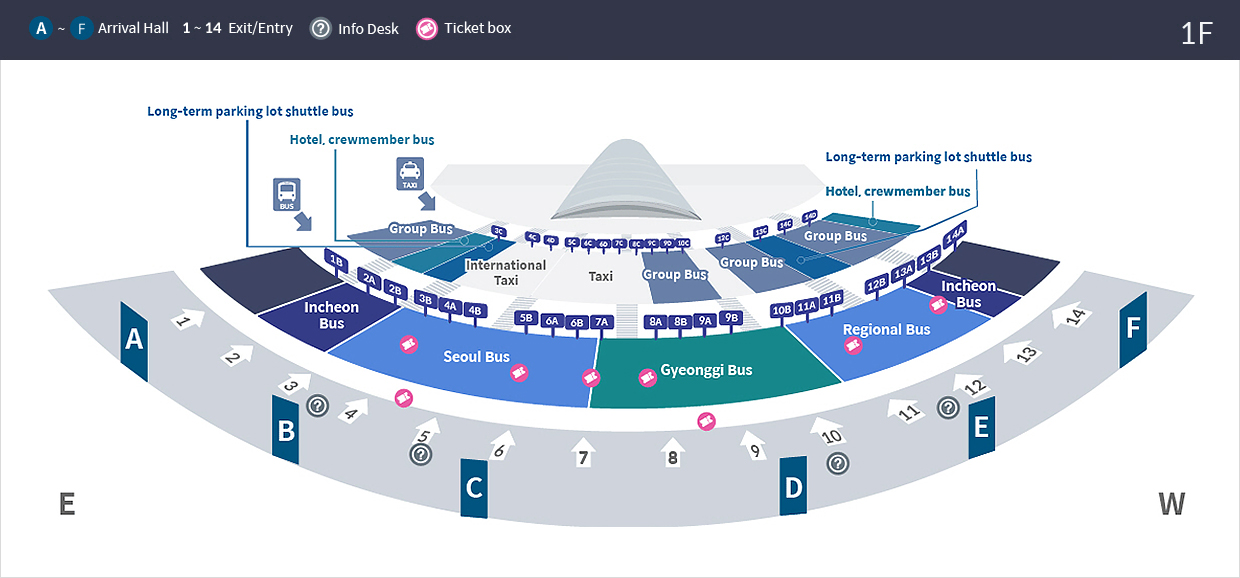 Terminal 1 Bus Stop Map